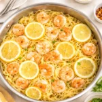 Lemon Butter Garlic Shrimp with Angel Hair Pasta