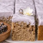 London Fog Cake with lavender frosting