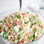 Shoe Peg Corn Salad on picnic table