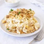 Smoked Gouda Mac and Cheese creamy baked skillet