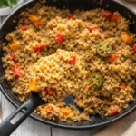 Spicy Cauliflower Rice With Ground Turkey healthy skillet dinner