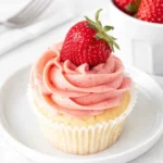 Strawberry Buttercream Frosting with Fresh Strawberries