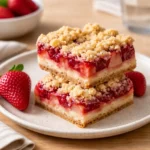 Strawberry Crumb Bars dessert on table