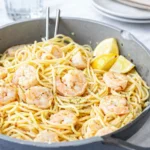 Super Simple White Wine Shrimp Pasta with Garlic Butter Sauce