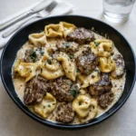 Garlic Steak Tortellini in Creamhouse Sauce