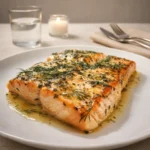 Marry Me Salmon plated with lemon and dill