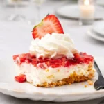 No Bake Strawberry Delight layered dessert