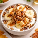 Salted Caramel Banana Yogurt Bowl
