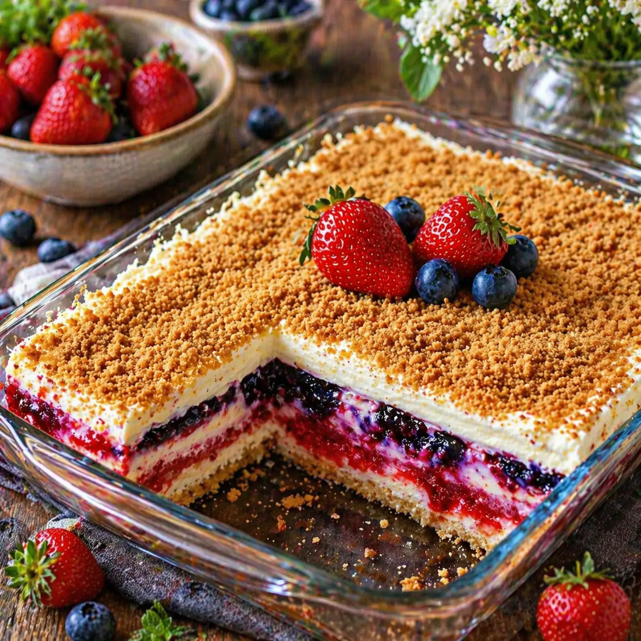 Red, White &amp; Blue Mixed Berry Yum Yum