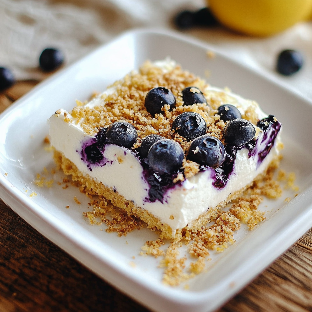No Bake Lemon Blueberry Dessert: A Refreshing Layered Treat in 2 Hours