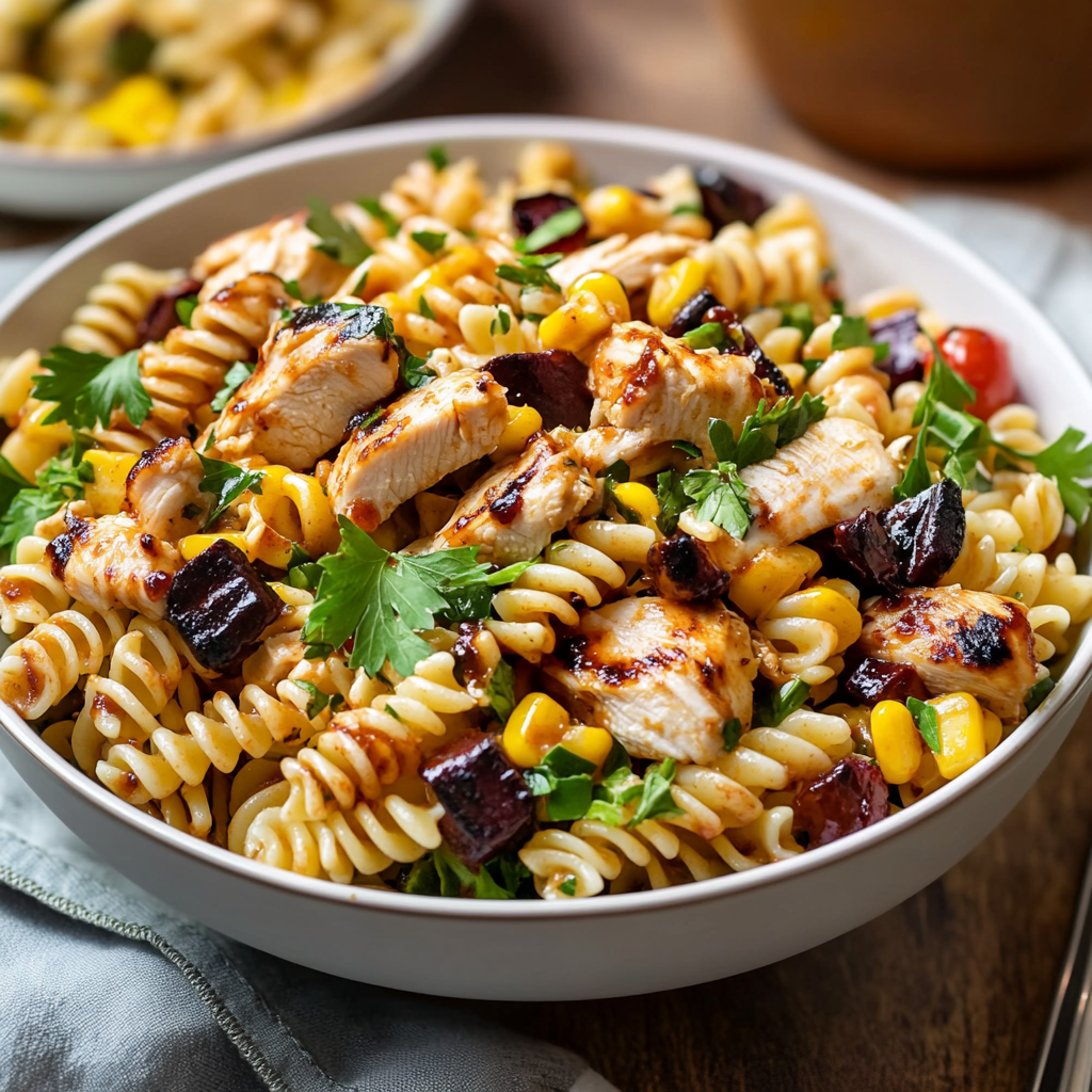BBQ Chicken Pasta Salad – A Hearty, Flavorful Meal for Every Occasion
