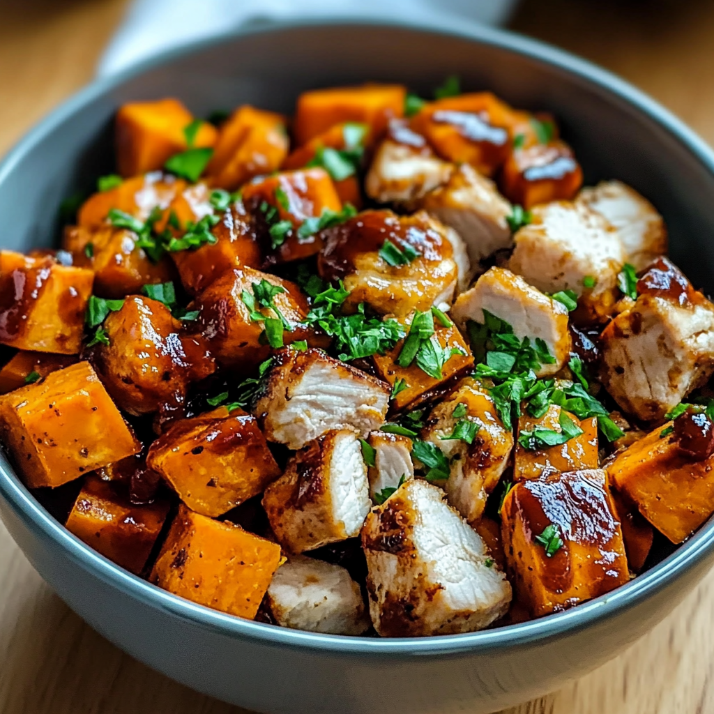 The Best BBQ Chicken Sweet Potato Bowl